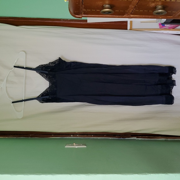 Vintage 40s 50s Seamprufe Floral Lace Nylon Nightgown Slip Dress - Picture 10 of 12